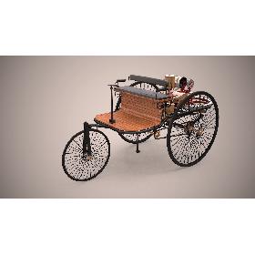 3D 1886 Benz Patent Motorwagen